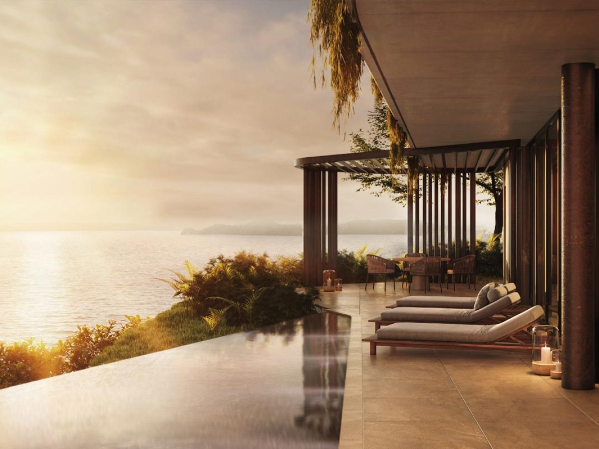 Estate Home Balcony Overlooking the Pacific Ocean - Conceptual Rendering
