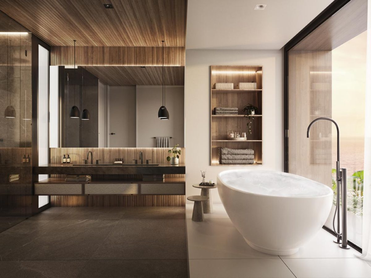 An Estate Home Bathroom - Conceptual Rendering